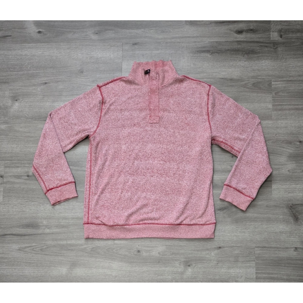 Surf Side Supply Quarter Zip Men's 2XL Sweater Red Mock‎ Neck Pullover